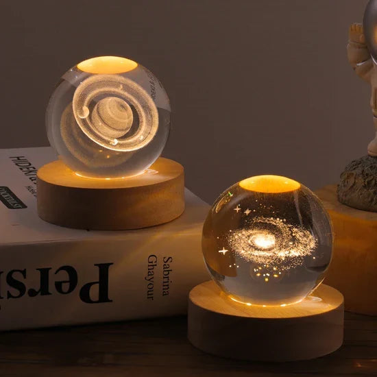 Glowing Crystal Sphere Light