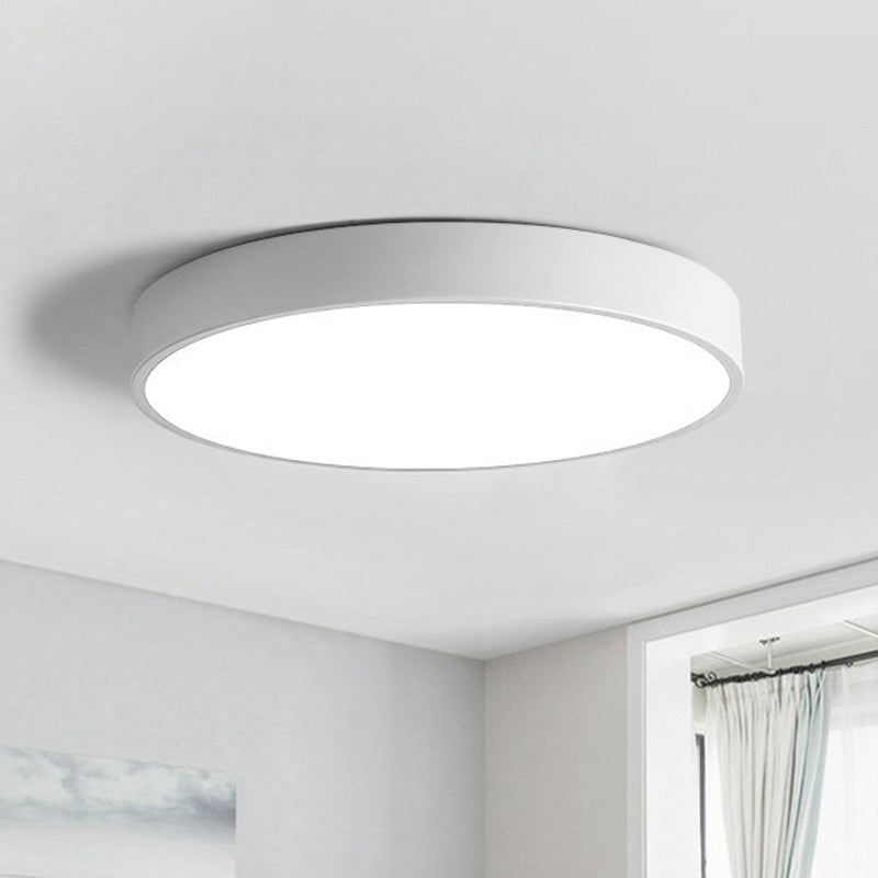 Ultra-Slim Round Nordic-Style LED Ceiling Light for Bedrooms