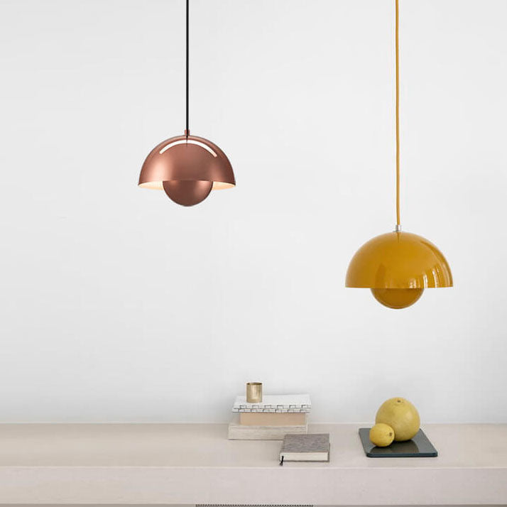 Scandinavian Macaron Single-Light Half-Moon Pendant