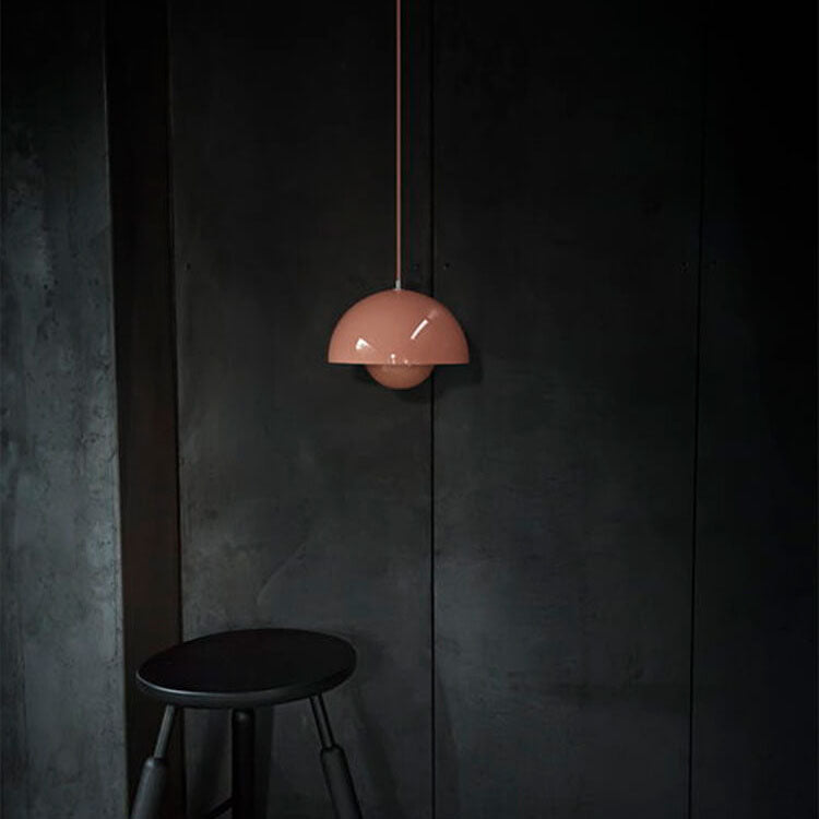 Scandinavian Macaron Single-Light Half-Moon Pendant