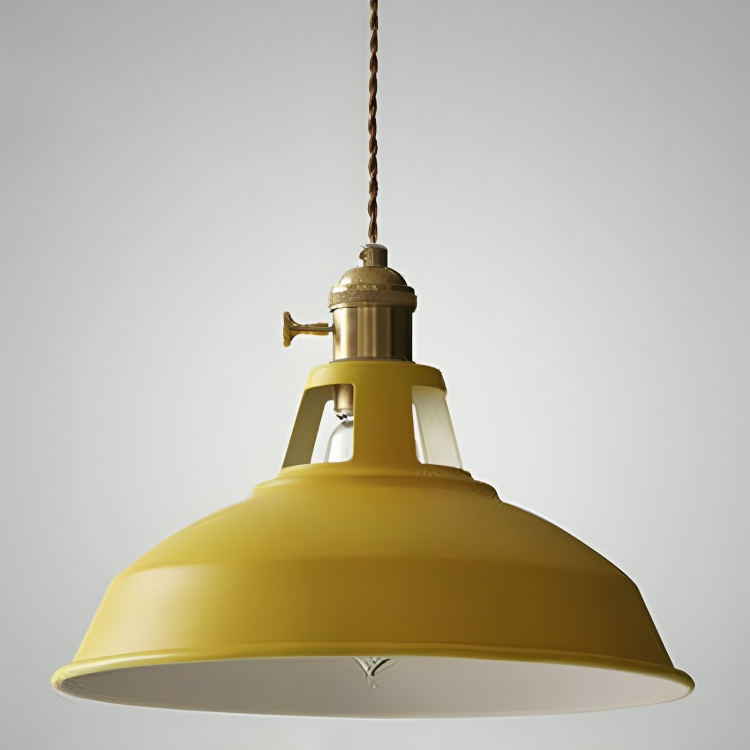 Single-Bulb Industrial Metal Pendant Light for Dining Spaces
