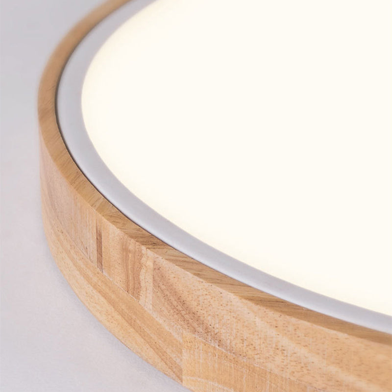 Round Acrylic & Metal LED Flush-Mount Ceiling Light for Bedrooms
