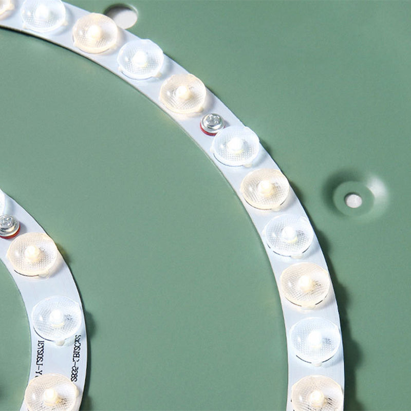 Round Acrylic & Metal LED Flush-Mount Ceiling Light for Bedrooms
