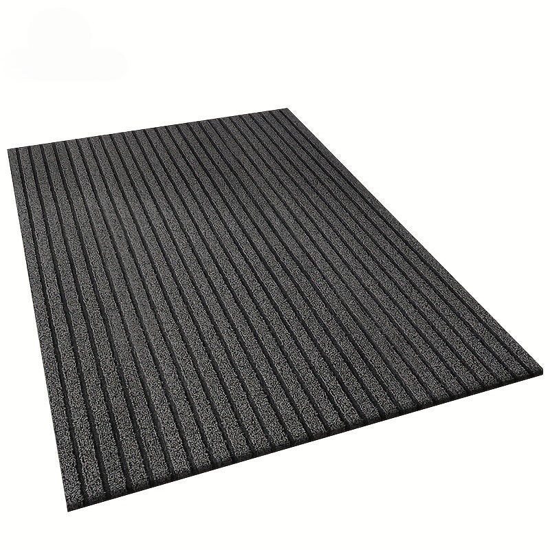 All-Season Weather-Resistant Striped Indoor/Outdoor Mat – Durable, Non-Slip, Stain and Fade Resistant Low-Profile Rug