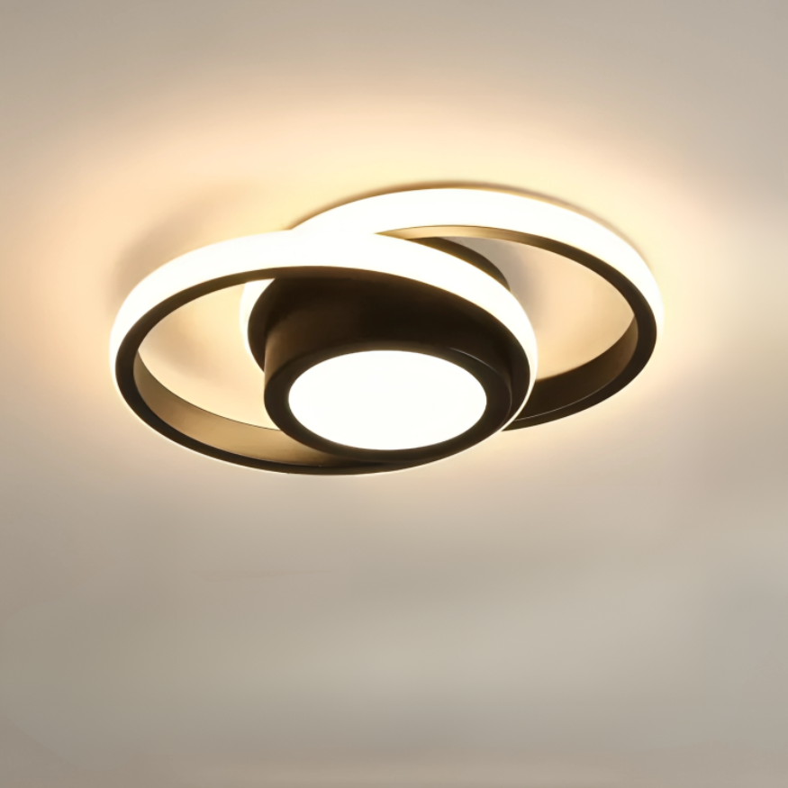 Modern Double-Ring LED Ceiling Light