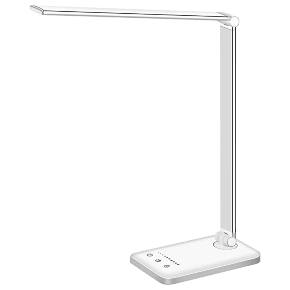 LED Desk Lamp with USB Charging Port, 5 Light Modes and Brightness Levels
