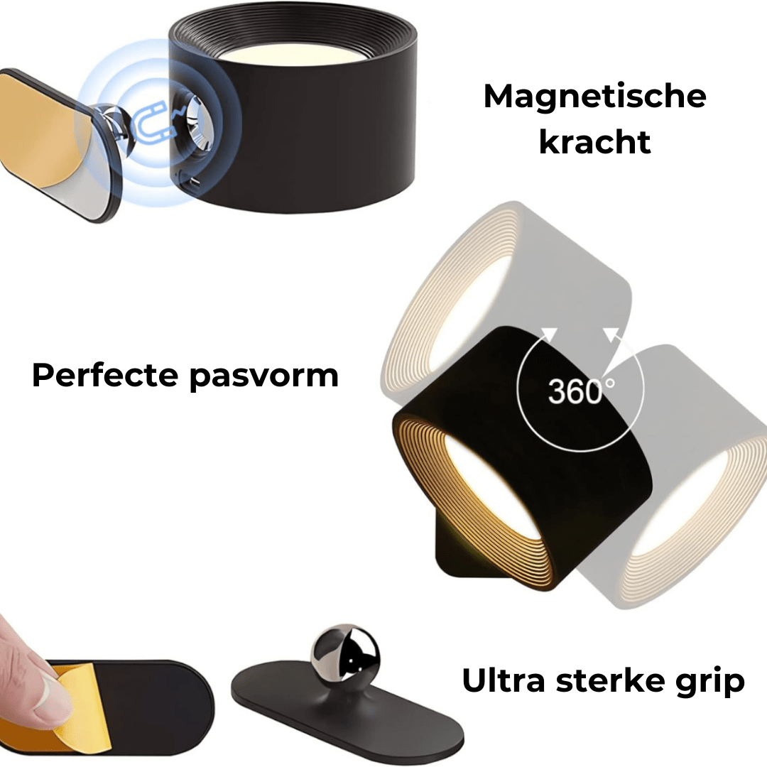 Rechargeable Cordless 360° Wall Light