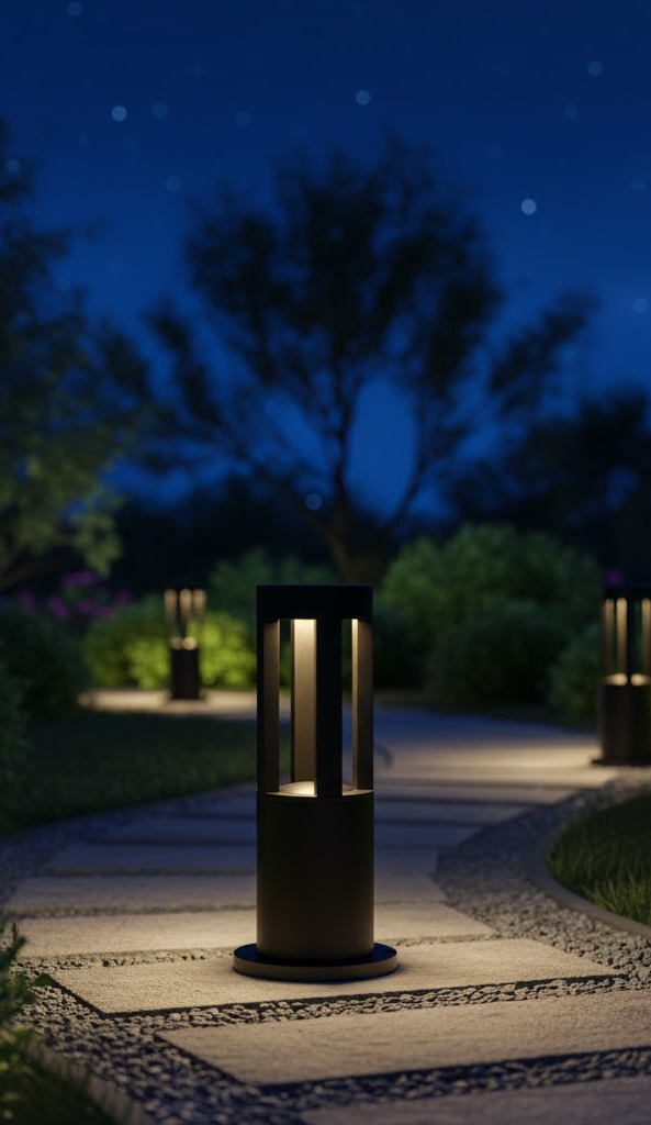 Waterproof Black Stainless Steel LED Garden Lights
