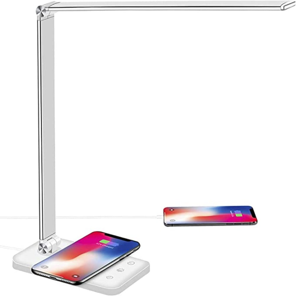 LED Desk Lamp with USB Charging Port, 5 Light Modes and Brightness Levels