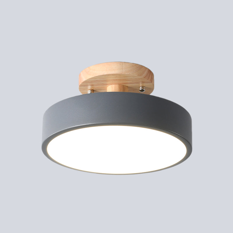 Wooden Scandinavian LED Ceiling Light for Hallways
