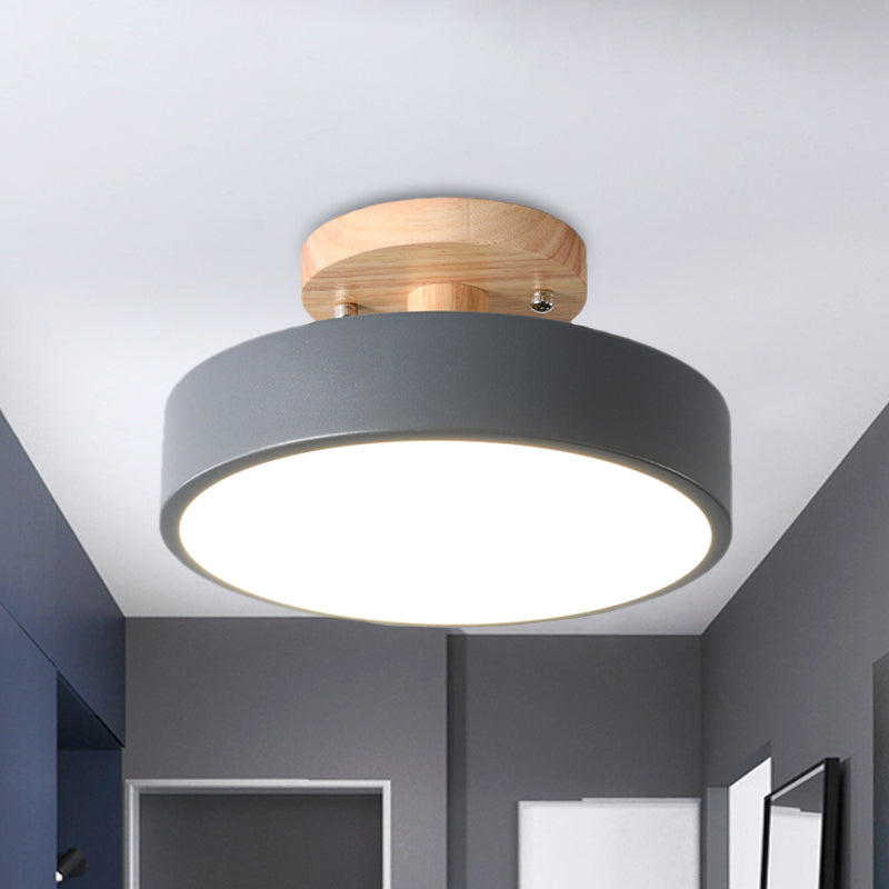 Wooden Scandinavian LED Ceiling Light for Hallways