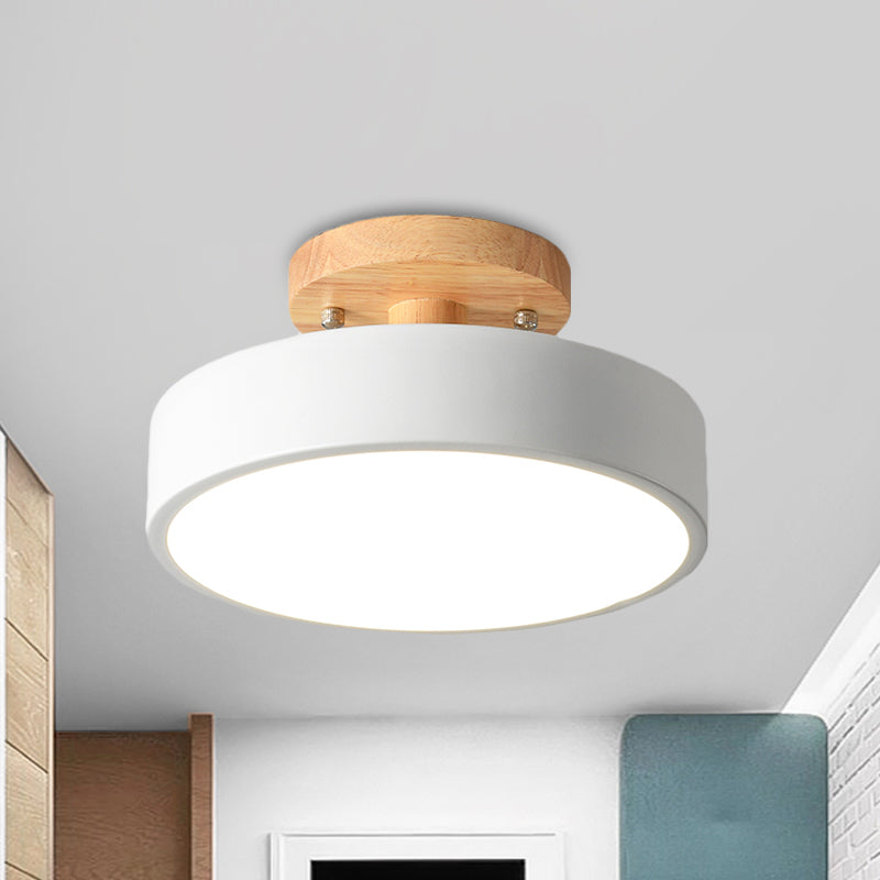 Wooden Scandinavian LED Ceiling Light for Hallways