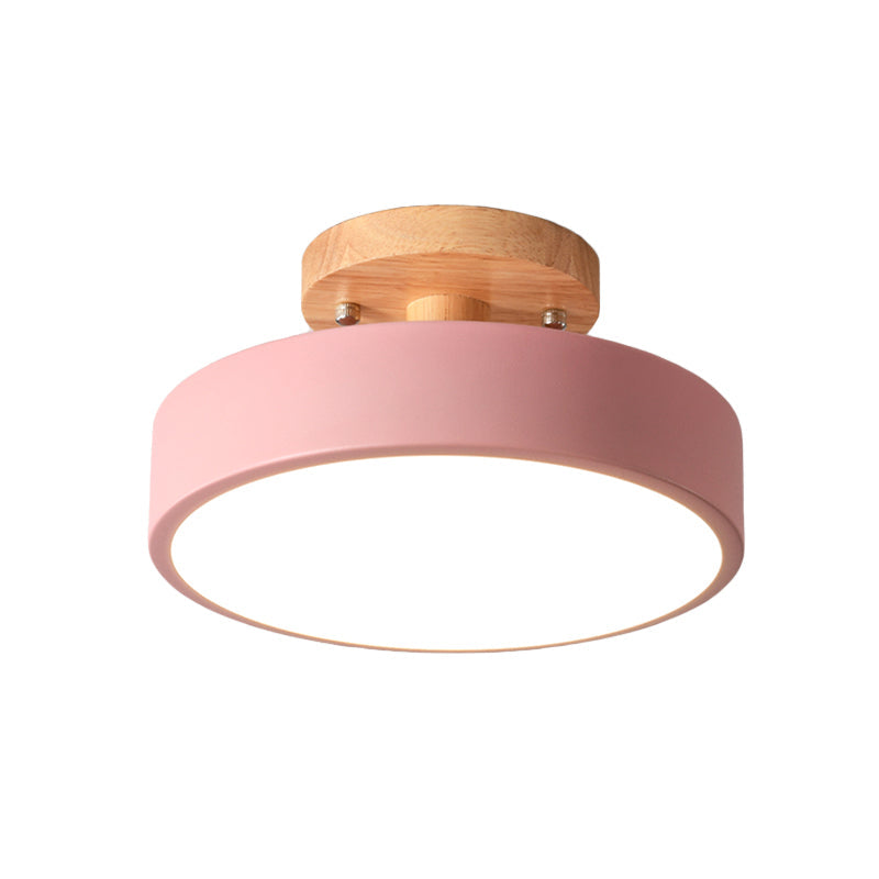 Wooden Scandinavian LED Ceiling Light for Hallways