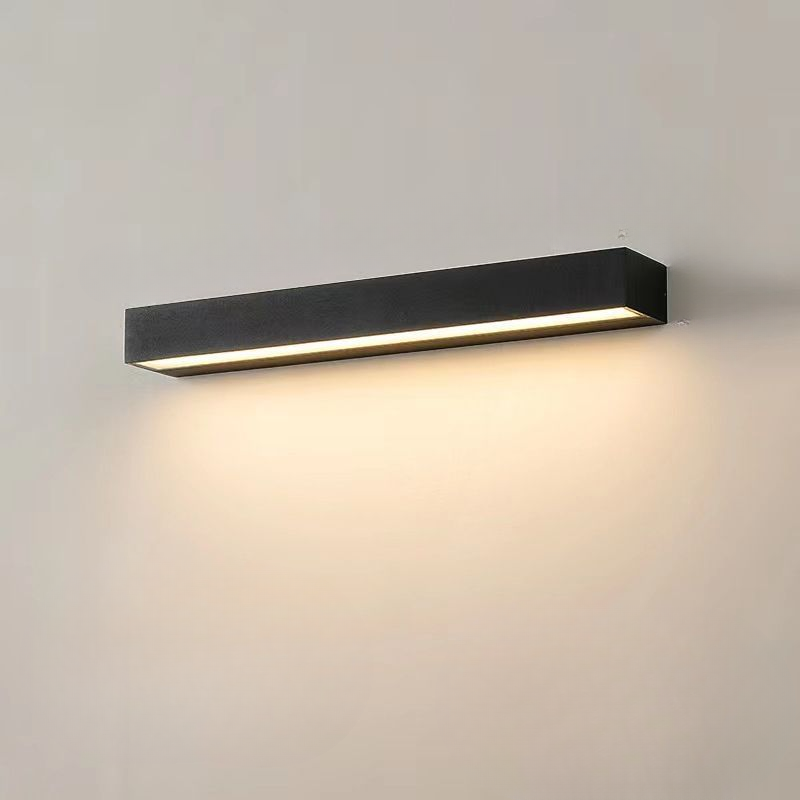 Sleek Linear White LED Wall Light for Bathroom, Bedroom, or Living Room – Metal and Acrylic