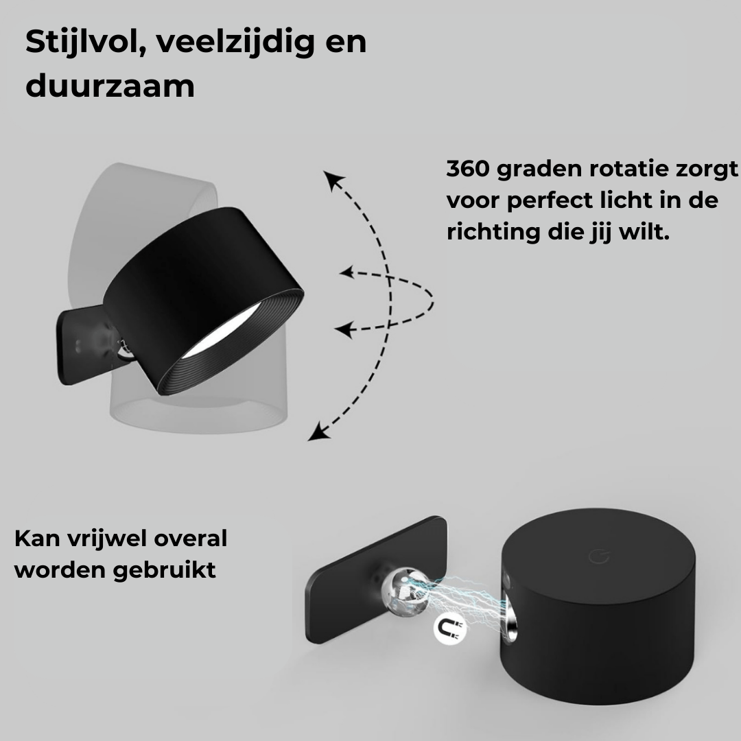 Rechargeable Cordless 360° Wall Light