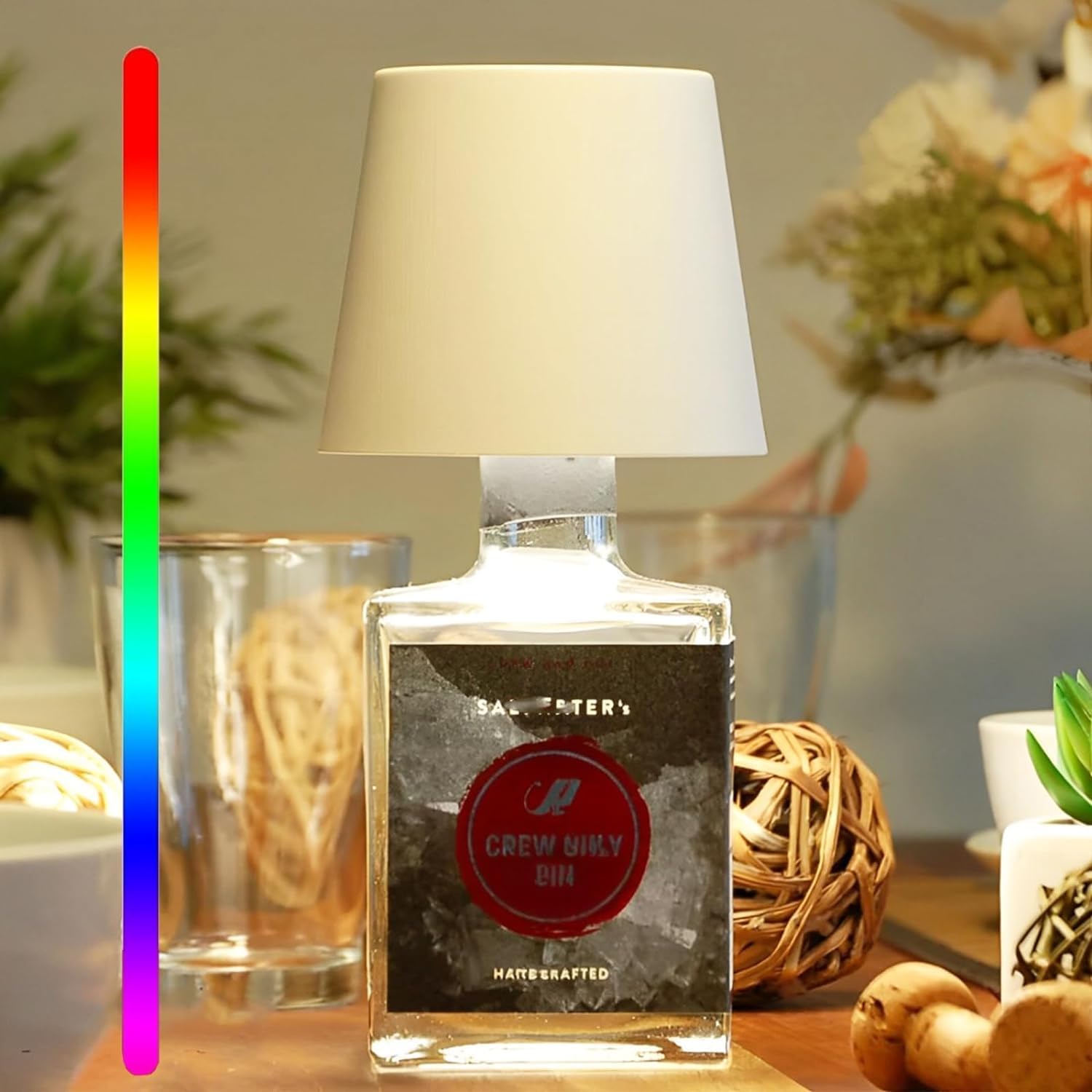 Bottle-Shaped Light Fixture