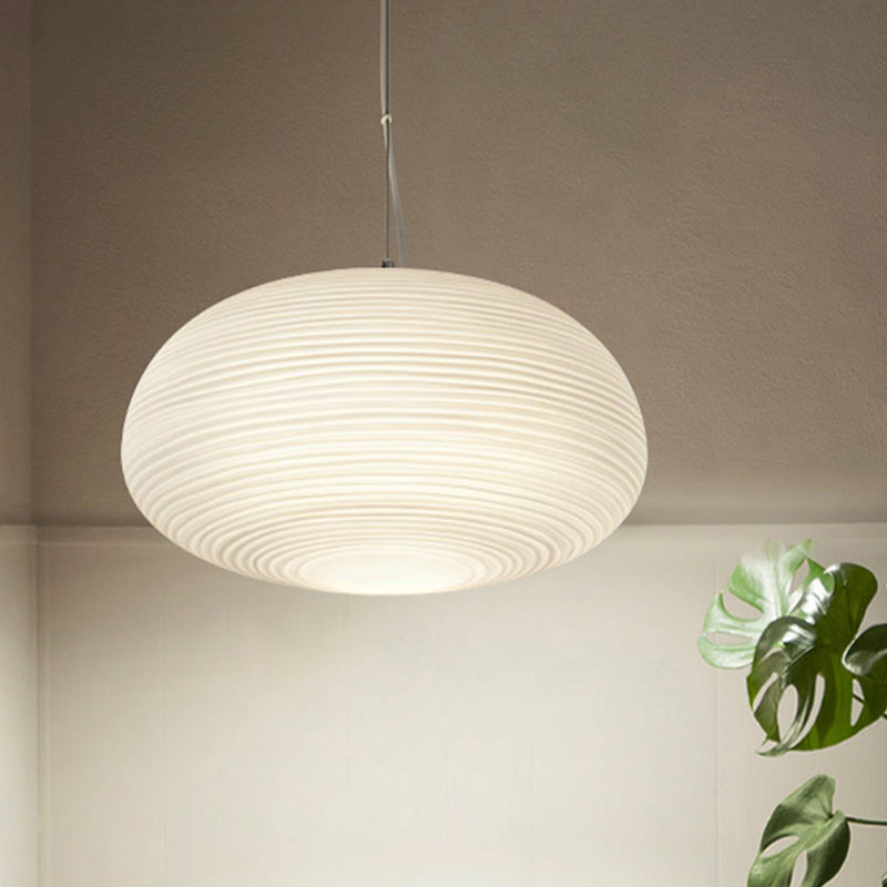 Ribbed Glass Ceiling Pendant Light