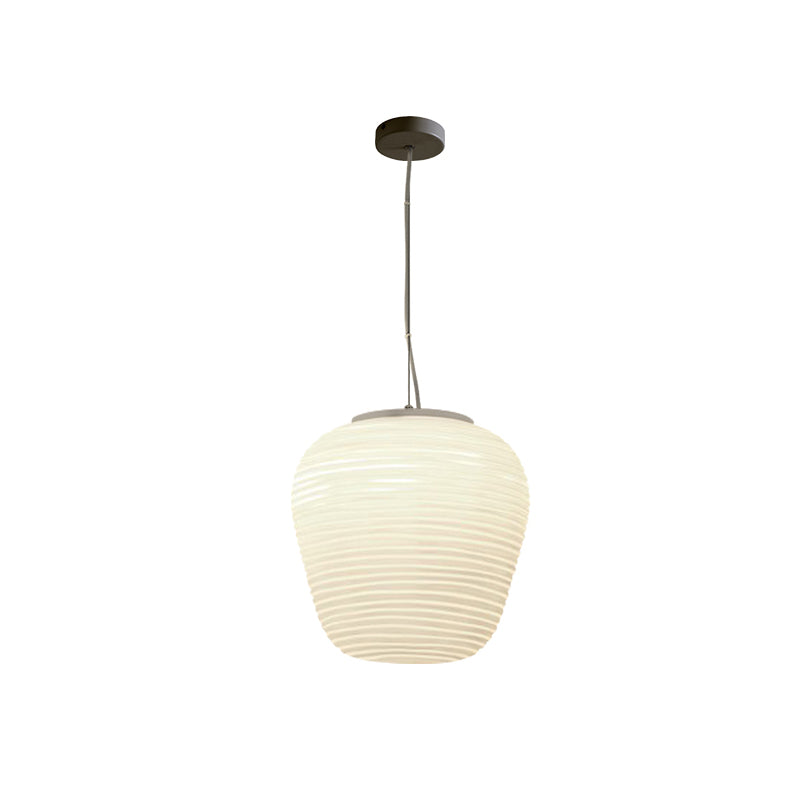 Ribbed Glass Ceiling Pendant Light