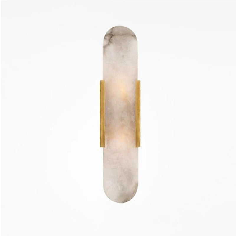Black and Gold LED Wall Sconce - Metal & Dolomite