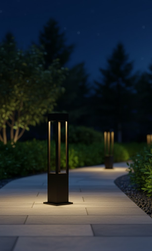 Waterproof Black Stainless Steel LED Garden Lights