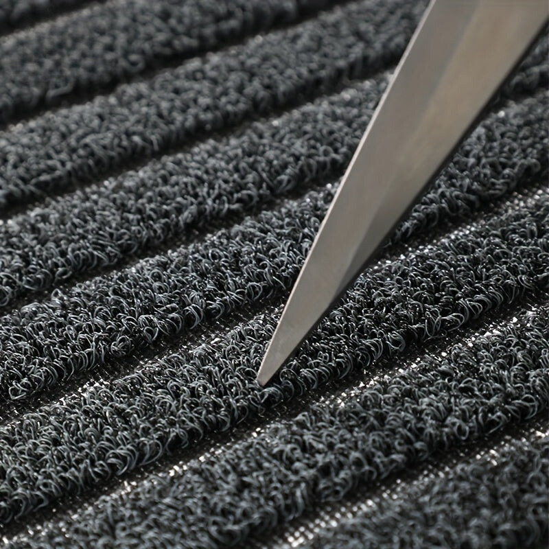 All-Season Weather-Resistant Striped Indoor/Outdoor Mat – Durable, Non-Slip, Stain and Fade Resistant Low-Profile Rug