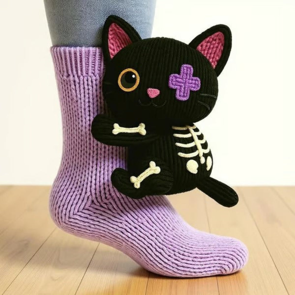 Animal Plush Slipper Socks Non-Slip Indoor Comfort Warmth 10