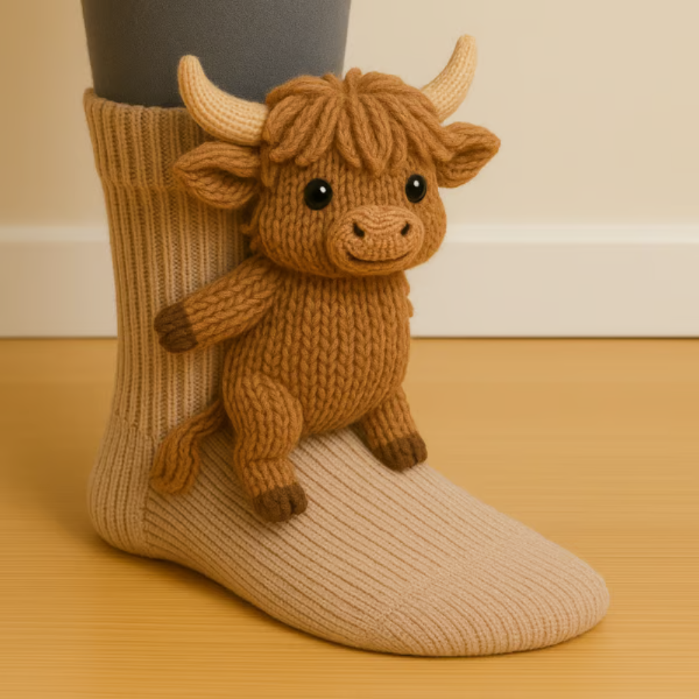 Animal Plush Slipper Socks Non-Slip Indoor Comfort Warmth 2