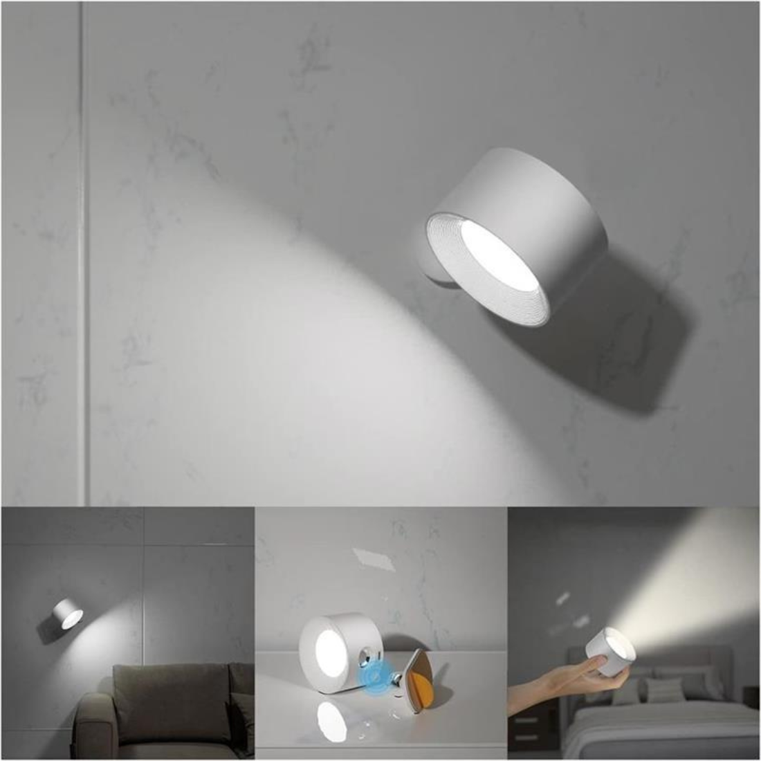 Rechargeable Cordless 360° Wall Light