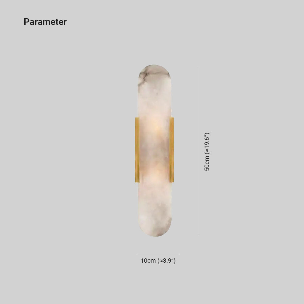 Black and Gold LED Wall Sconce - Metal & Dolomite