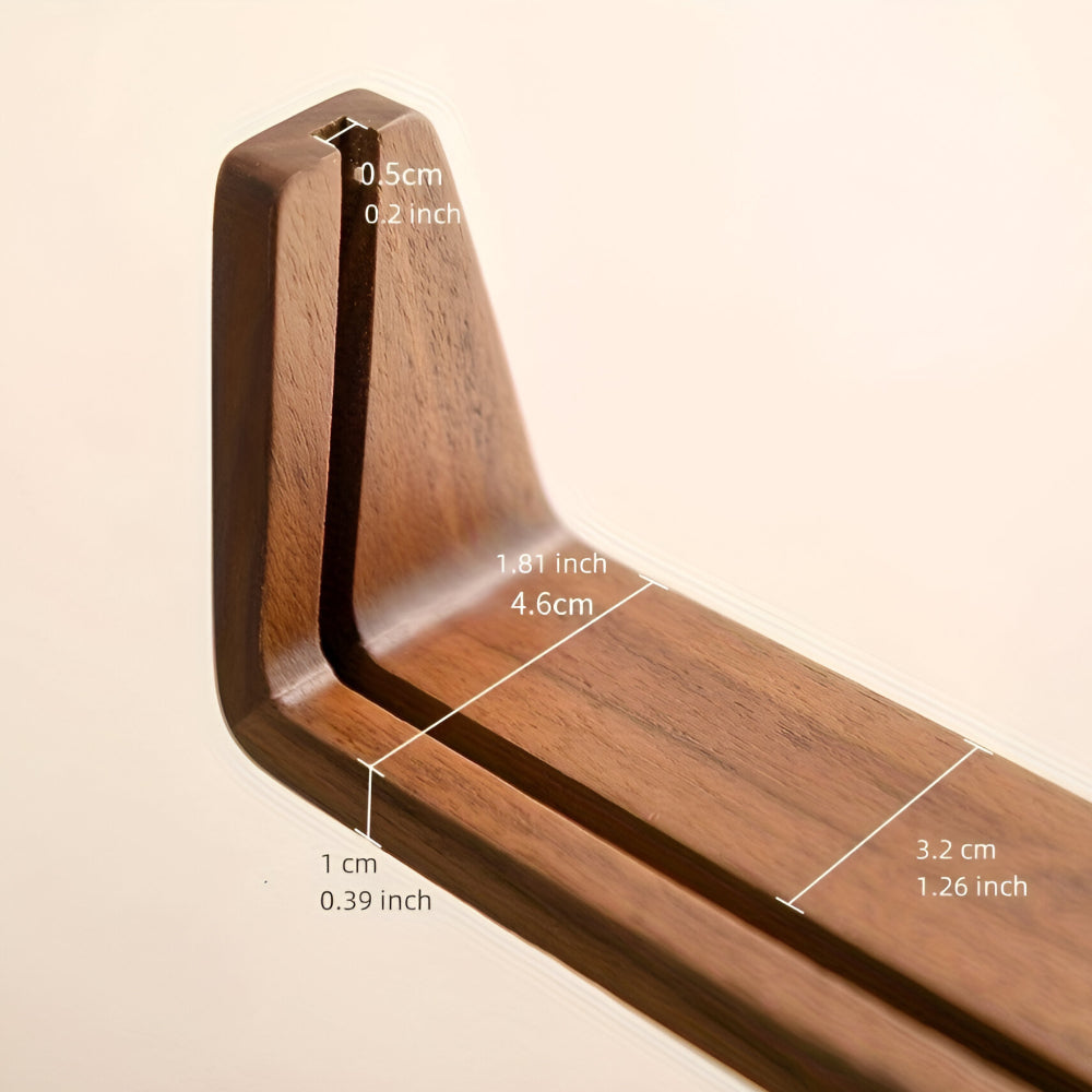 Modern U-Shaped Solid Wood and Acrylic Tabletop Photo Frame