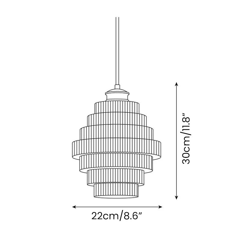Brass Bottle-Shaped Glass Pendant Light