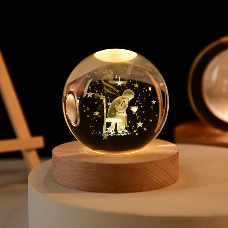 Glowing Crystal Sphere Light