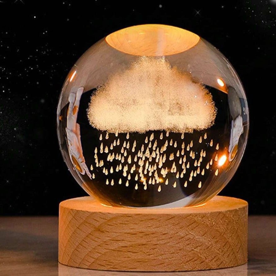 Glowing Crystal Sphere Light