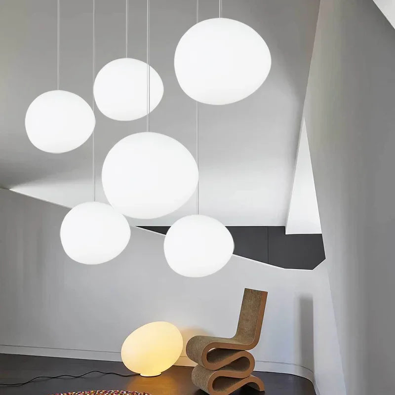 Round Glass Sphere Pendant Ceiling Light