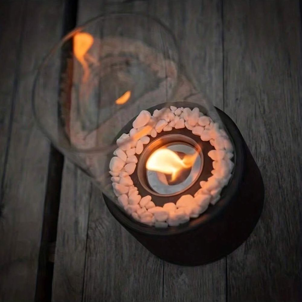 Long-Burning Flame Oil Table Lamp