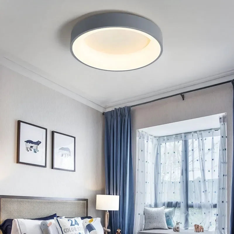 AuroraGlans Round Scandinavian-Style LED Ceiling Light