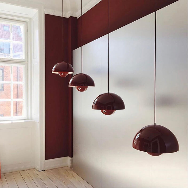Scandinavian Macaron Single-Light Half-Moon Pendant