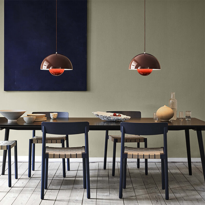 Scandinavian Macaron Single-Light Half-Moon Pendant