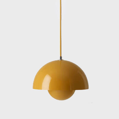 Scandinavian Macaron Single-Light Half-Moon Pendant