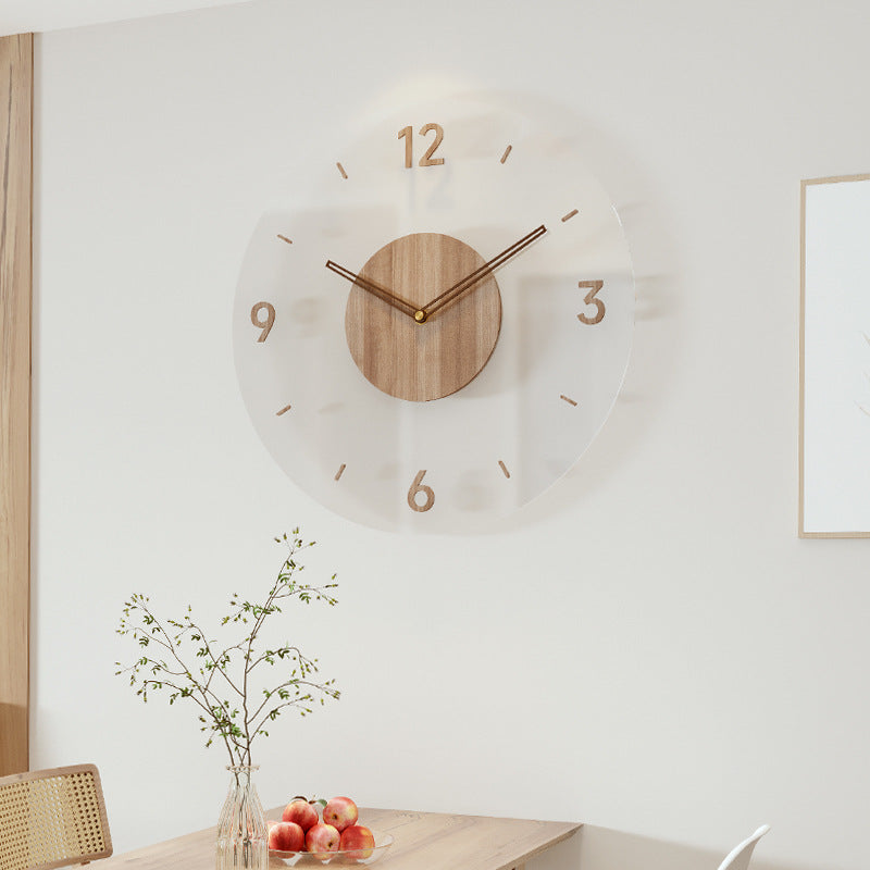 Nordic-Inspired Solid Wood Wall Clock, 14-Inch