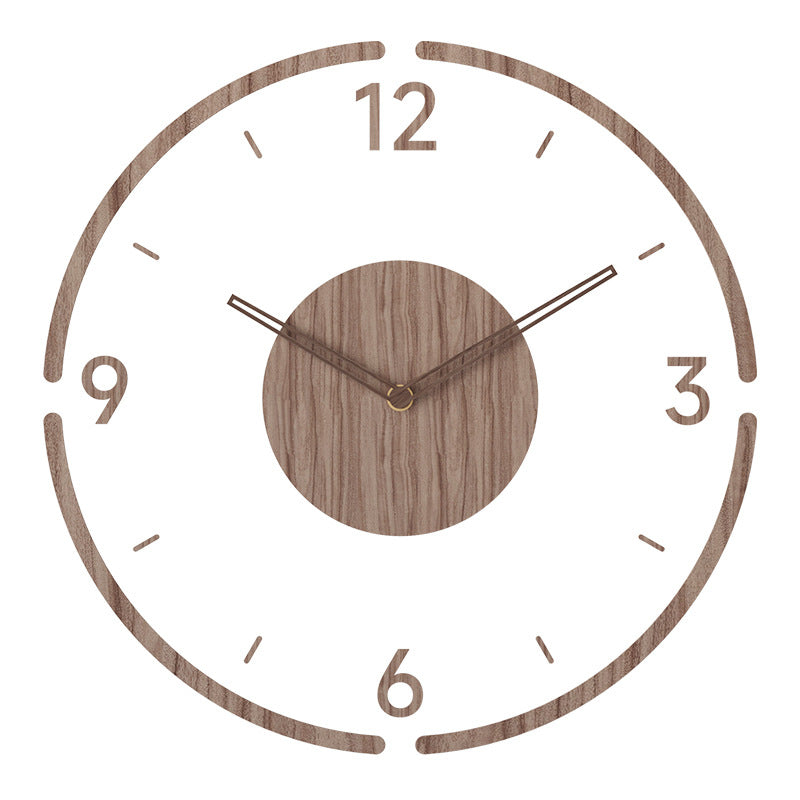 Nordic-Inspired Solid Wood Wall Clock, 14-Inch
