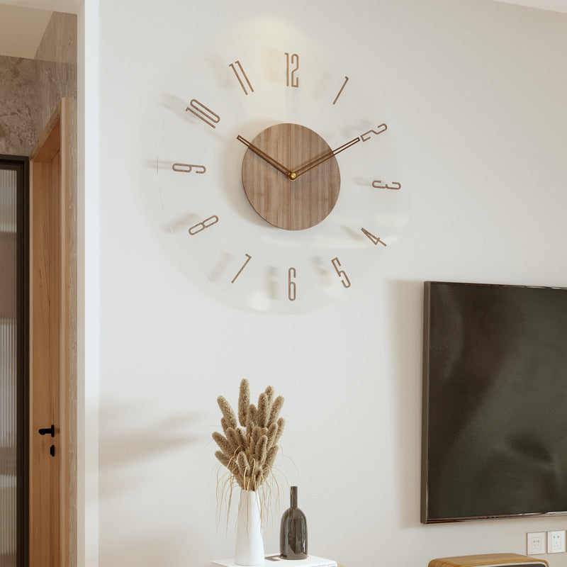 Nordic-Inspired Solid Wood Wall Clock, 14-Inch
