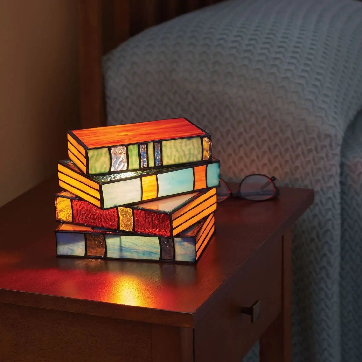 Colorful Plastic Book-Style Table Lamp