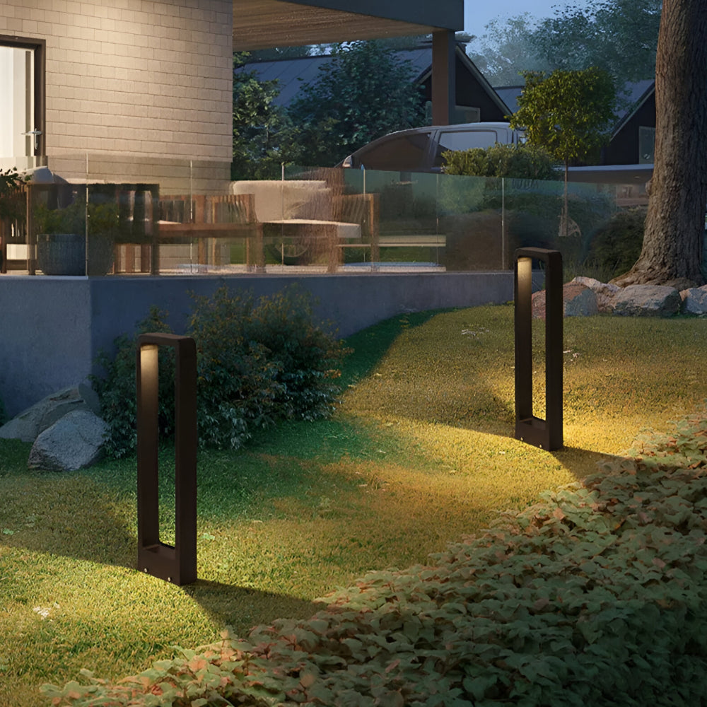Modern Solar Garden Bollard Path Light