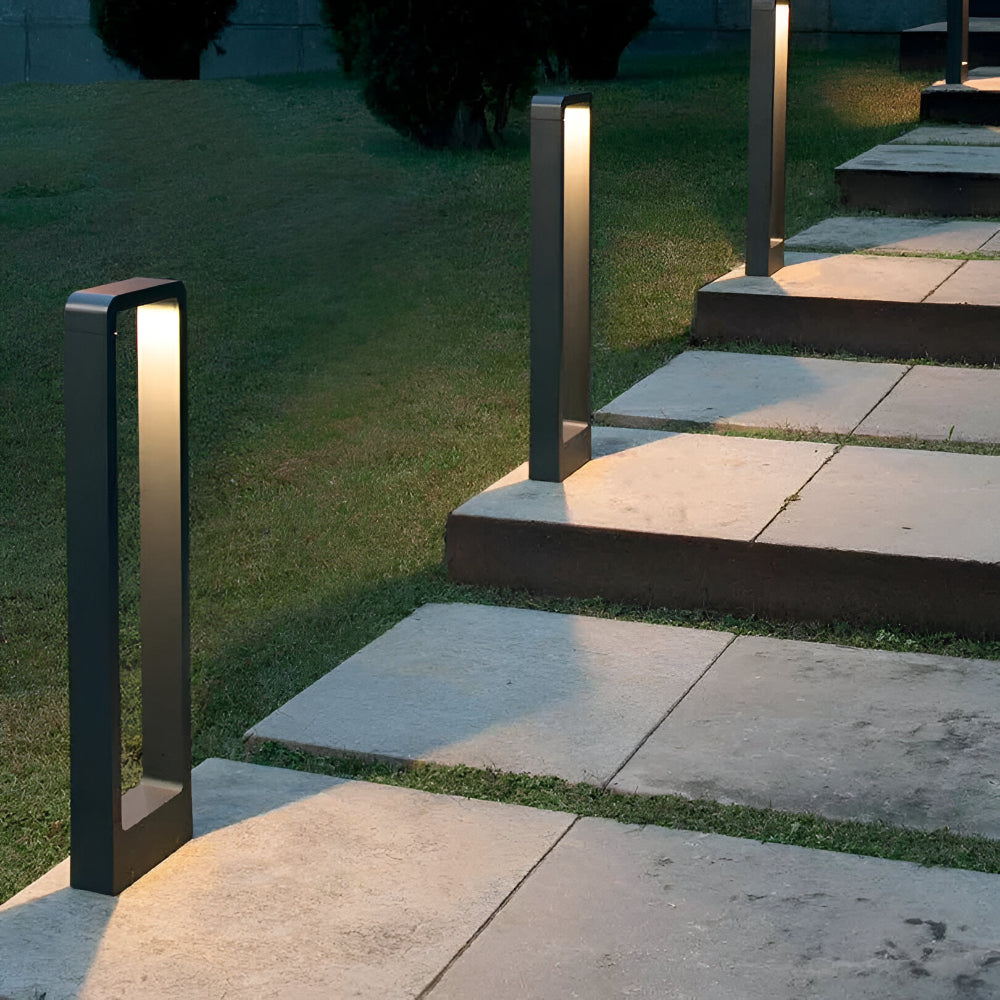 Modern Solar Garden Bollard Path Light