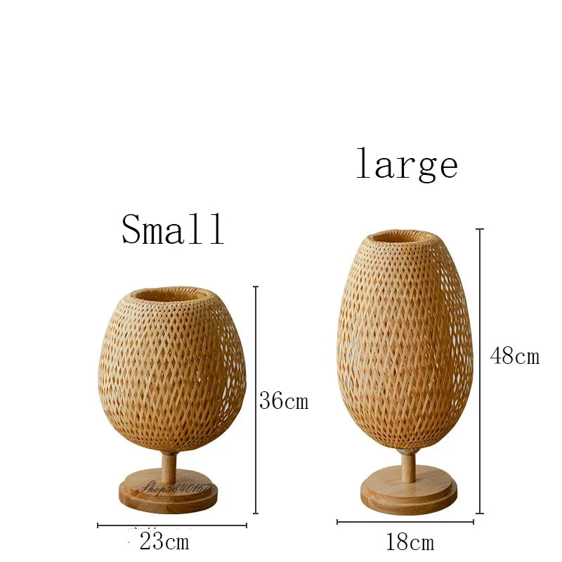 Vintage Bamboo Accent Table Lamp