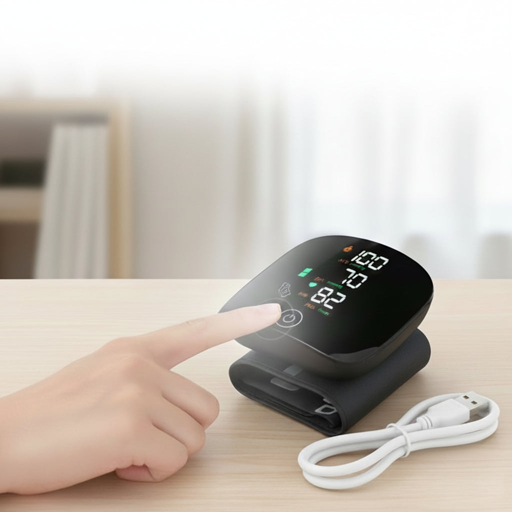 Digital Wrist Blood Pressure Monitor with Rechargeable Battery