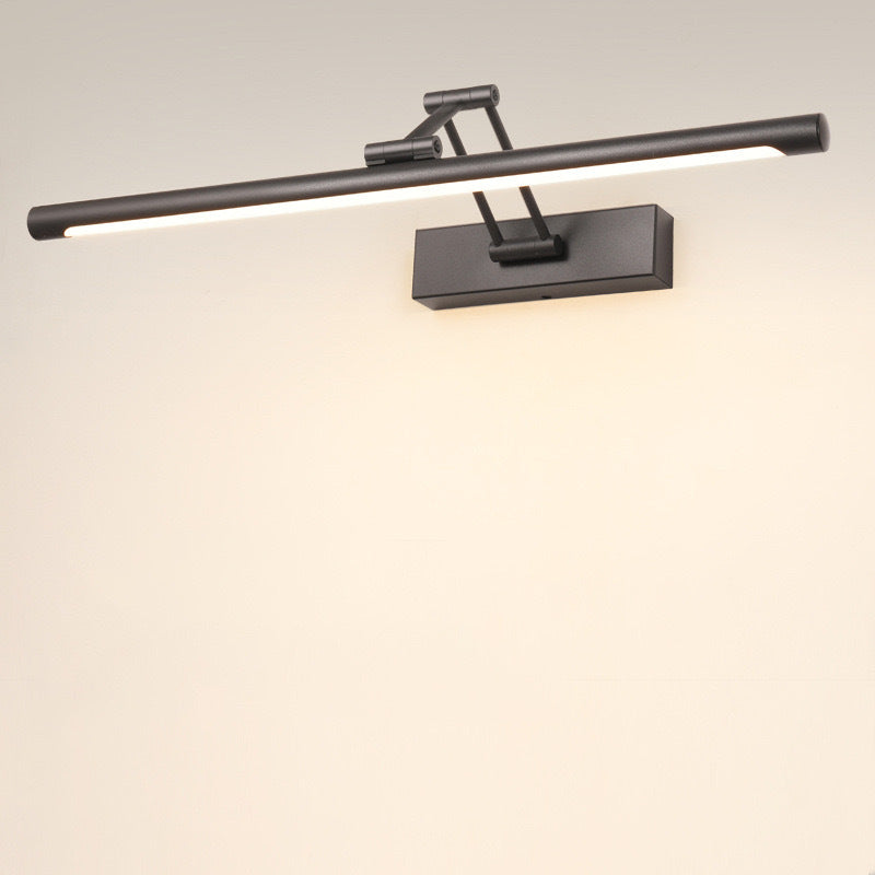 Edge Minimalist Black/White LED Metal Wall Light for Bathroom