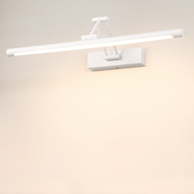Edge Minimalist Black/White LED Metal Wall Light for Bathroom