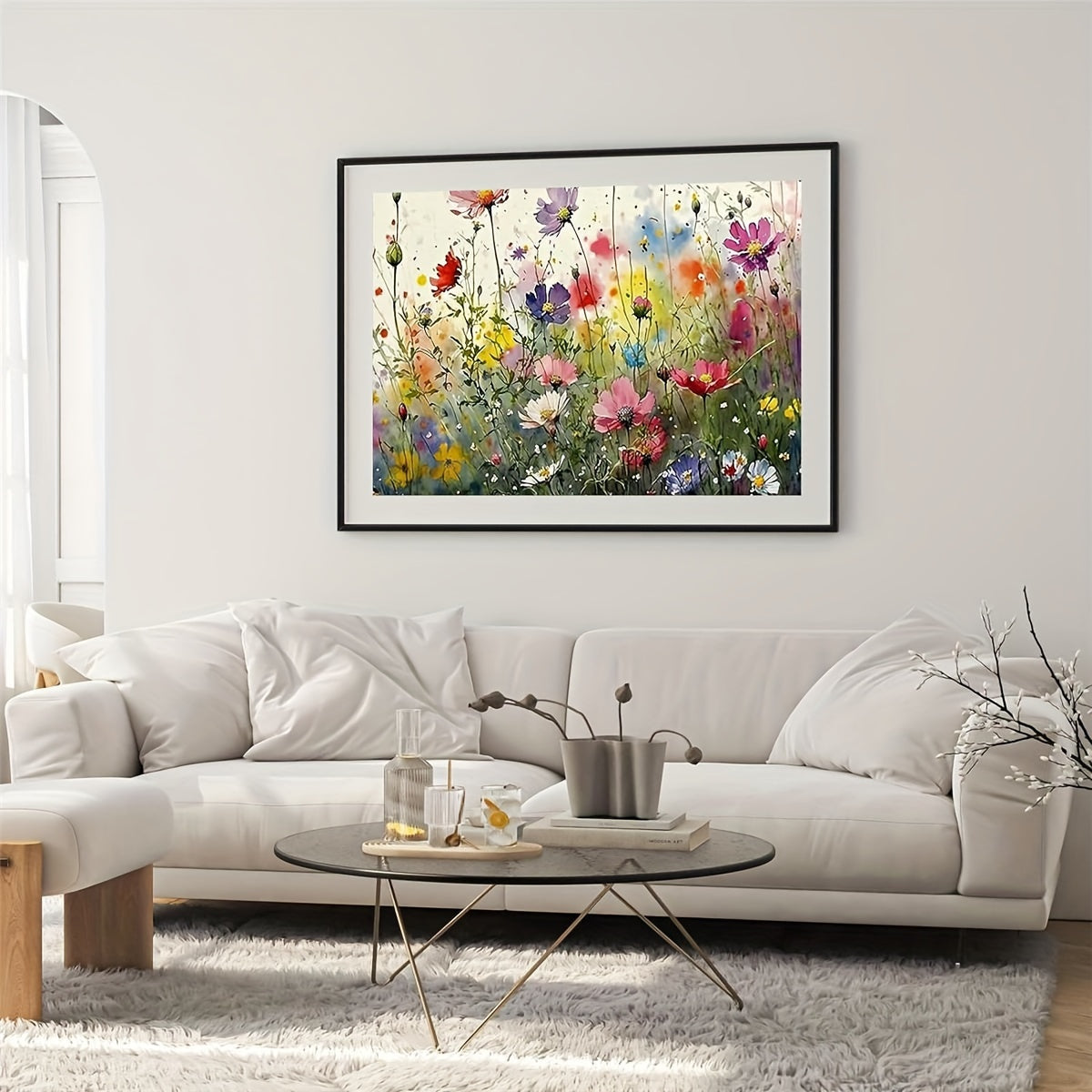 Floral Paint-by-Numbers Kit - Beginner Friendly, Unframed 16x20 in
